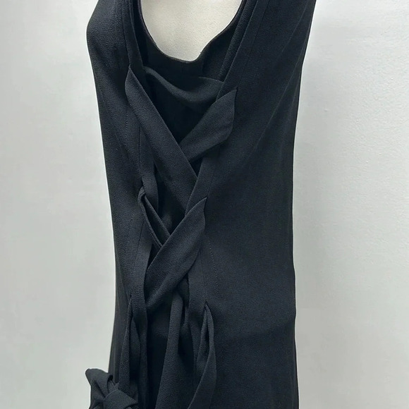 Derek Lam 10 Crosby Tank Top Sleeveless Shirt Blouse Braided Side Black Size 6 - Picture 3 of 9